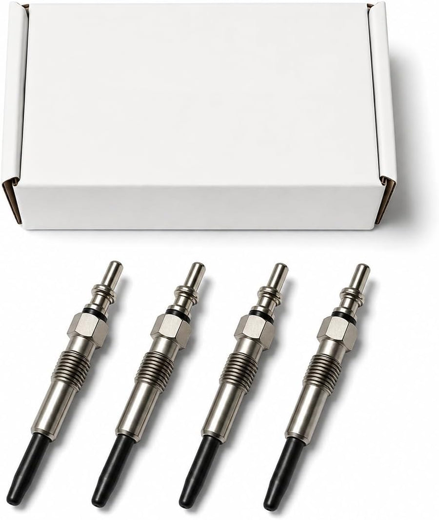 4 Pcs DRX00059 Glow Plugs for 1997-2004 VW 1.9L TDI Diesel Engine, 11V M10x1, Aftermarket Replacement