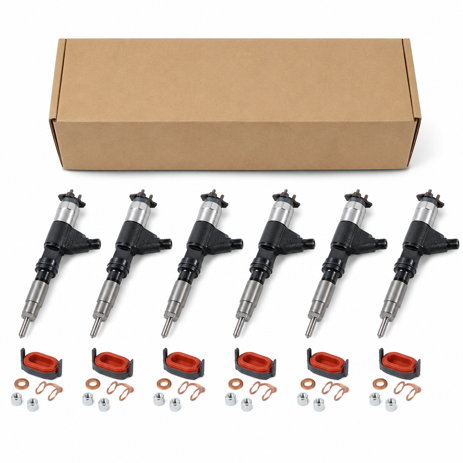 6 Pack Fuel Injectors RE546784 DZ100212 095000-6310 for John Deere PowerTech 6068 6.8L