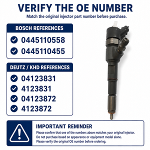 0445110558 04123831 Fuel Injector Set of 4 for Deutz TCD 3.6 L4 – Ref. 0445110455 04123872 product image 5