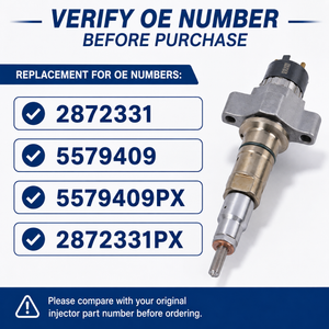 2872331 5579409 5579409PX 2872331PX Fuel Injector Kit with Tubes Compatible with Cummins ISC8.3 ISL8.9 XPI – Set of 6 product image 2