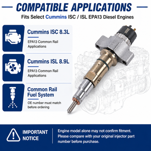 2872331 5579409 5579409PX 2872331PX Fuel Injector Kit with Tubes Compatible with Cummins ISC8.3 ISL8.9 XPI – Set of 6 product image 4