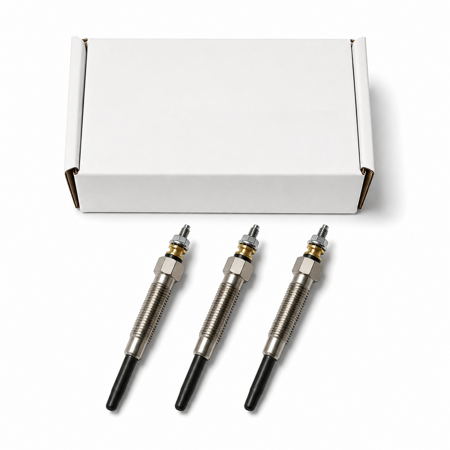 3 Pcs 12V Glow Plugs for Mitsubishi S3L S4L S4L2 Diesel Engine, Replaces 32A66-03100 32A66-03101 32A66-03102